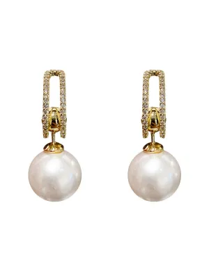 Chameleon|Pearl and Gold Changeable Earrings