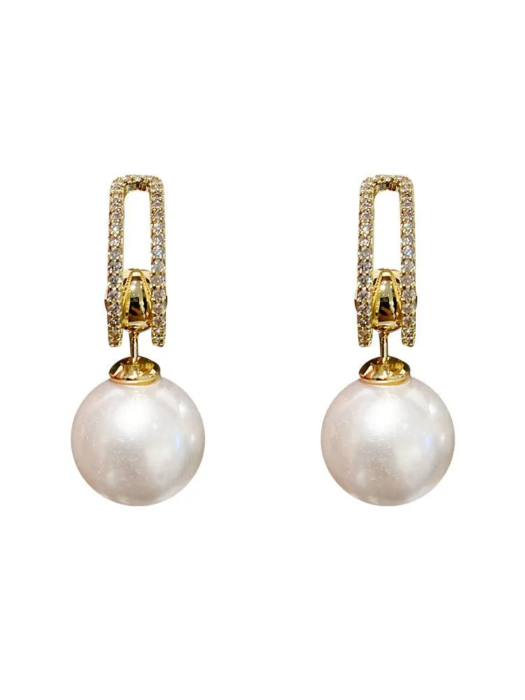 Chameleon|Pearl and Gold Changeable Earrings
