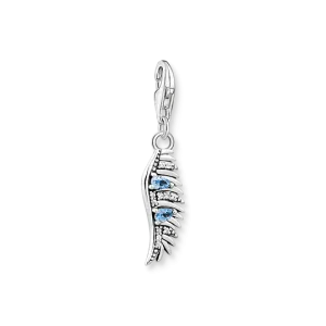 Charm Pendant Phoenix Feather With Blue Stones Silver | Thomas Sabo