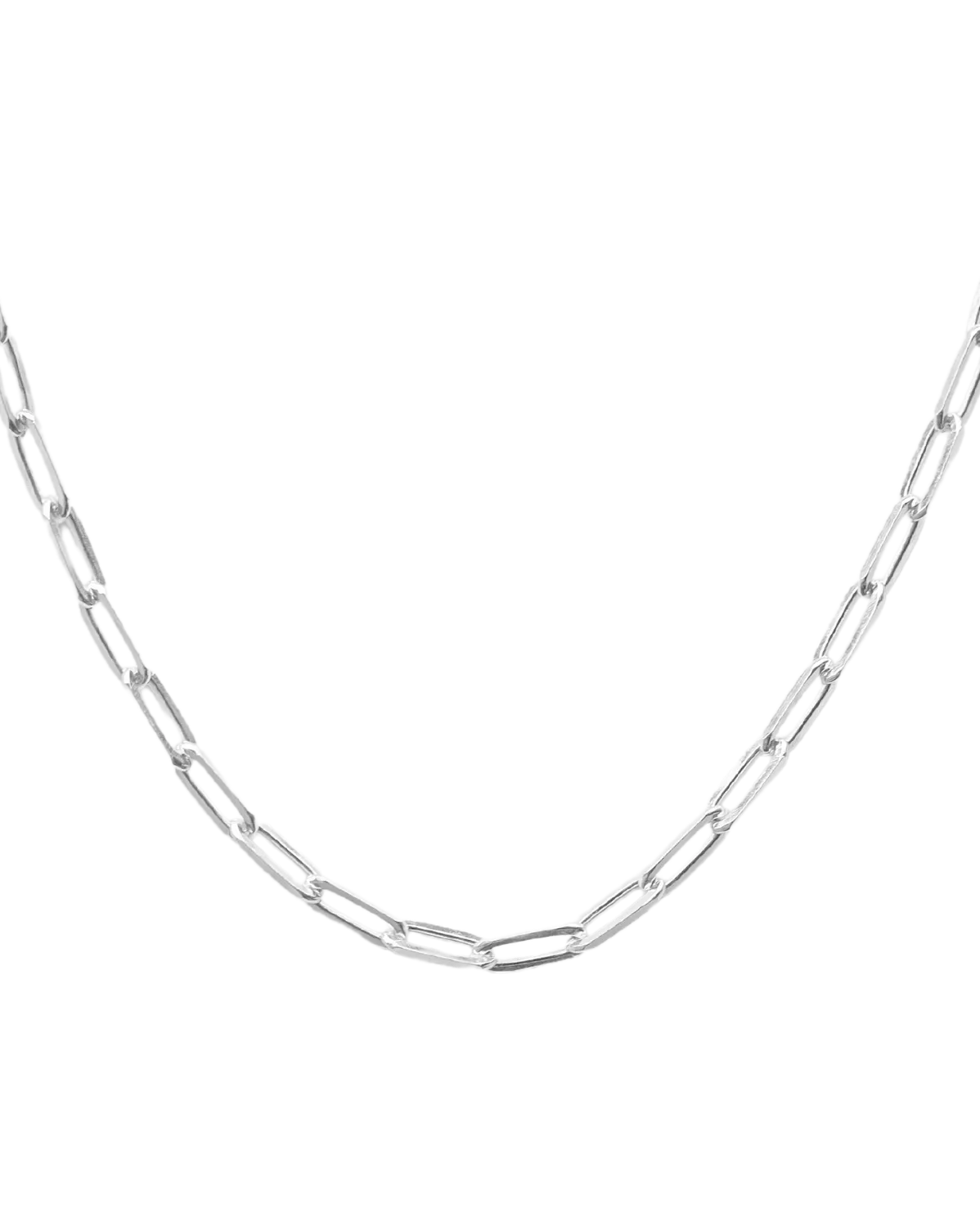 Chunky Paperclip Chain Necklace - Sterling Silver