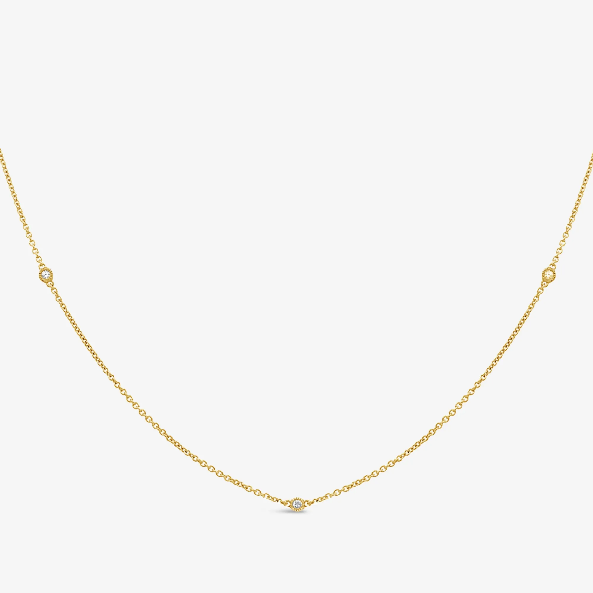 Classic 18 Diamonds By The Yard Necklace