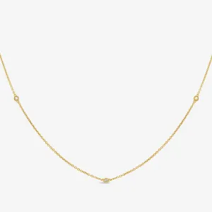 Classic 18 Diamonds By The Yard Necklace