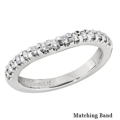 Classic Halo Three Stone Engagement Ring