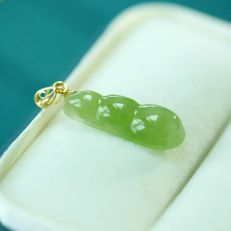 Classic new in Natural Hotan jasper beans necklace Simple and elegant pendant