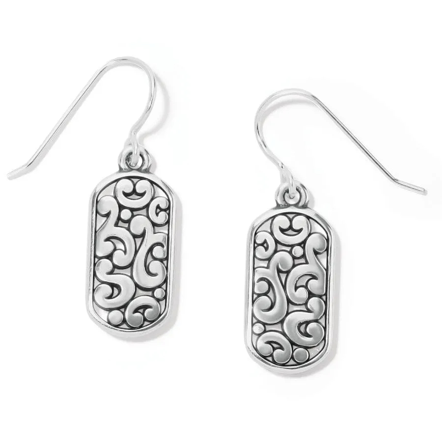 Contempo Token Tag French Wire Earrings