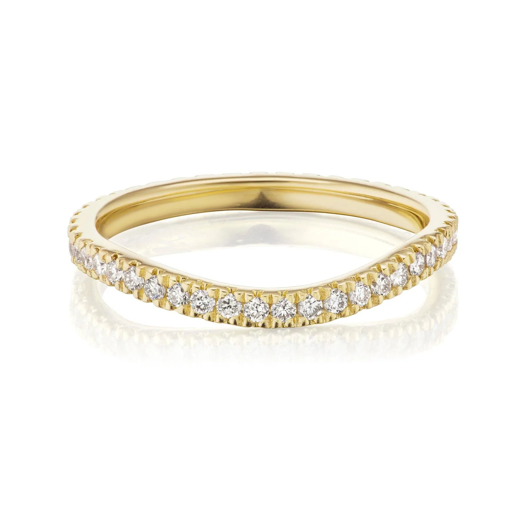 Curved Diamond Nesting Ring