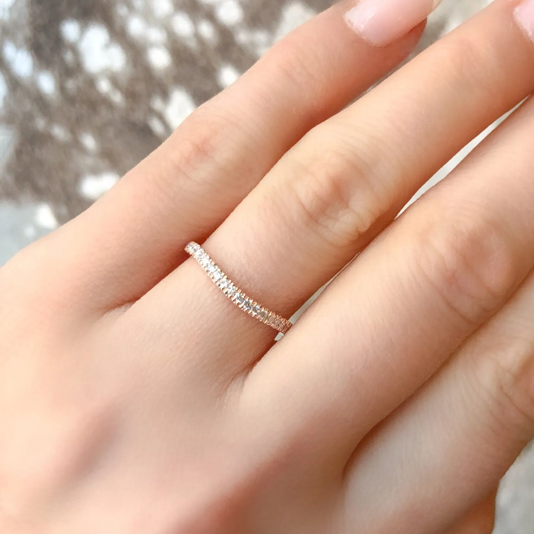 Curved Diamond Nesting Ring