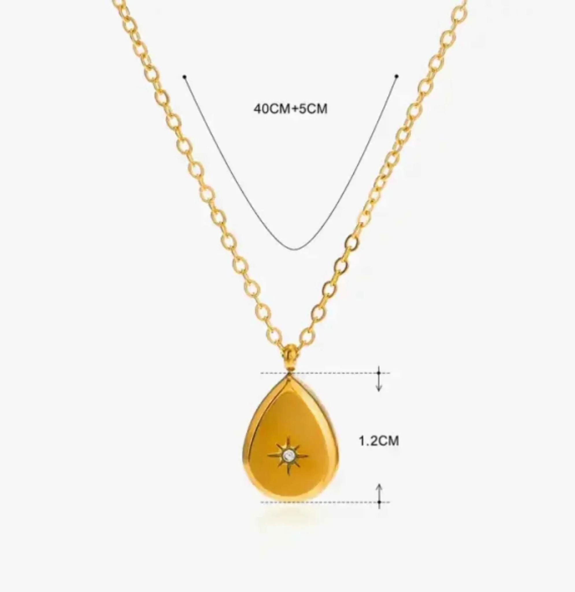 Dainty droplet ladies necklace