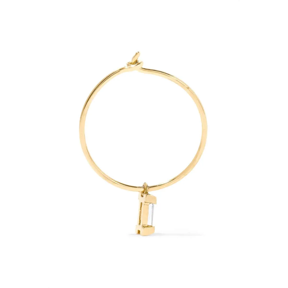 Dangling Baguette Hoops