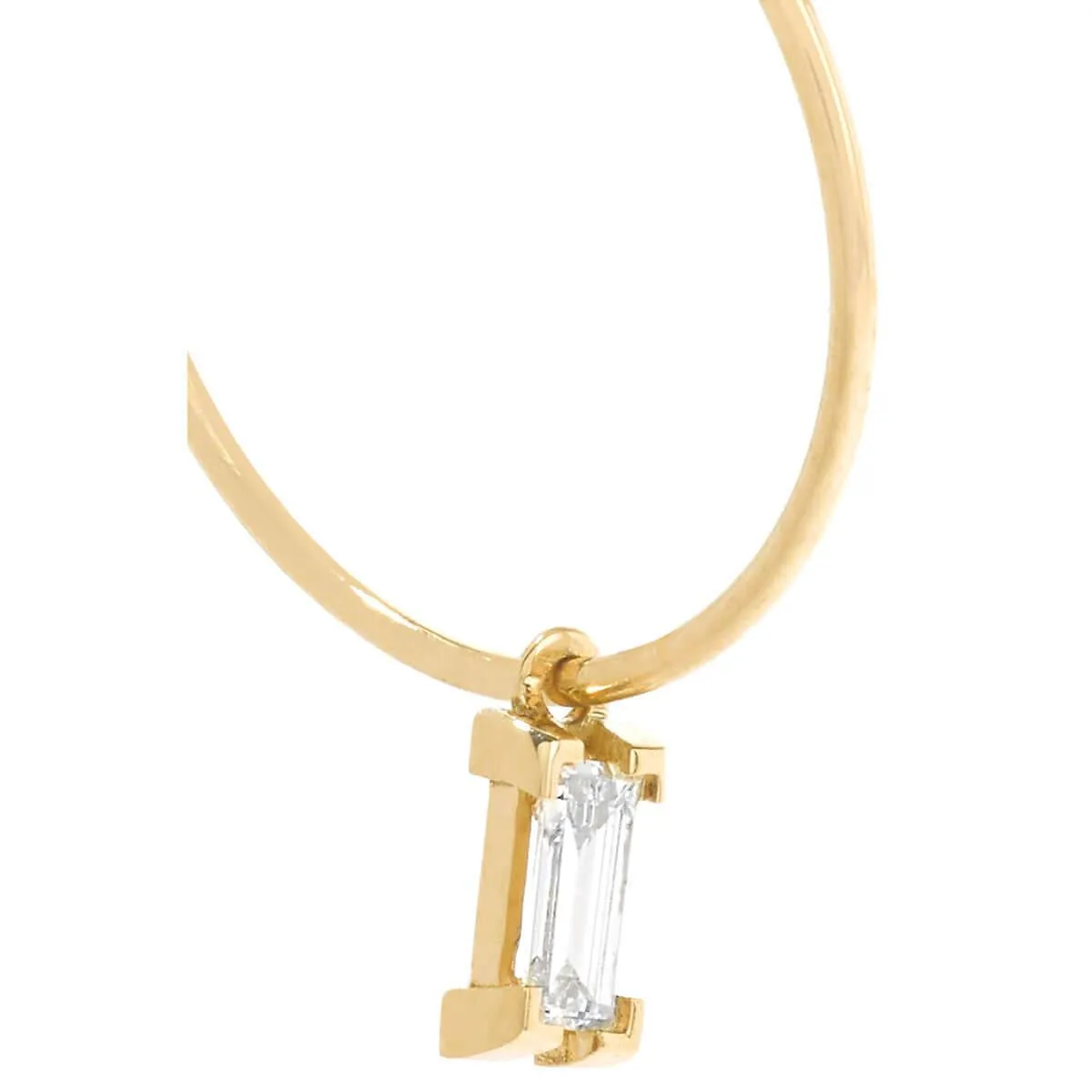 Dangling Baguette Hoops