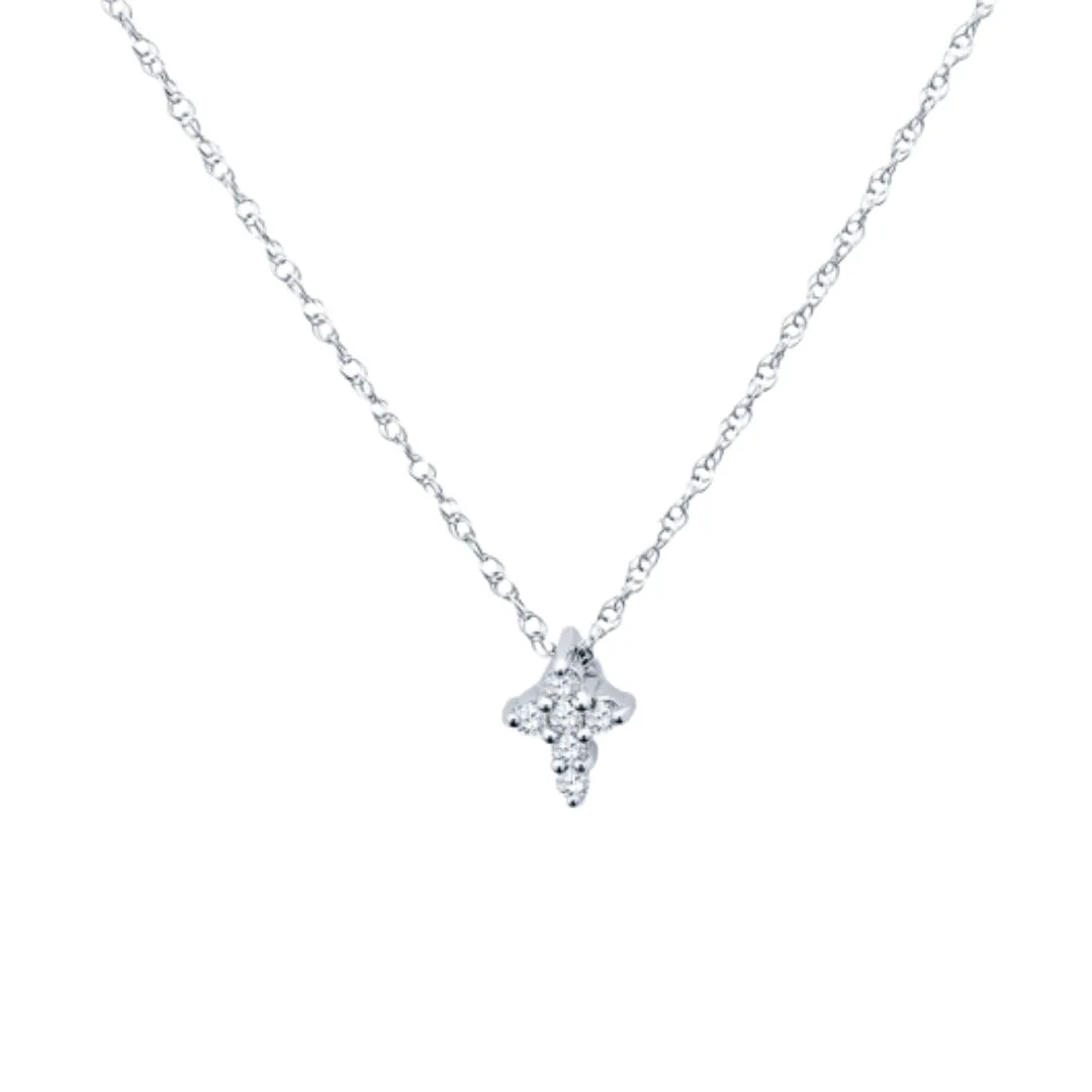 Delicate Small Diamond Cross Pendant