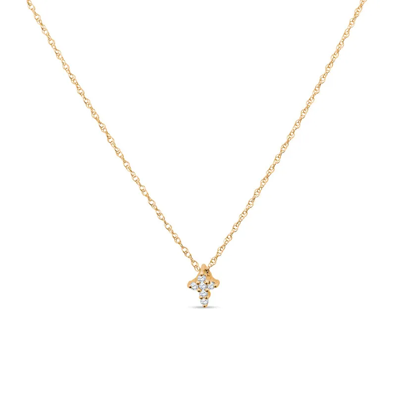 Delicate Small Diamond Cross Pendant