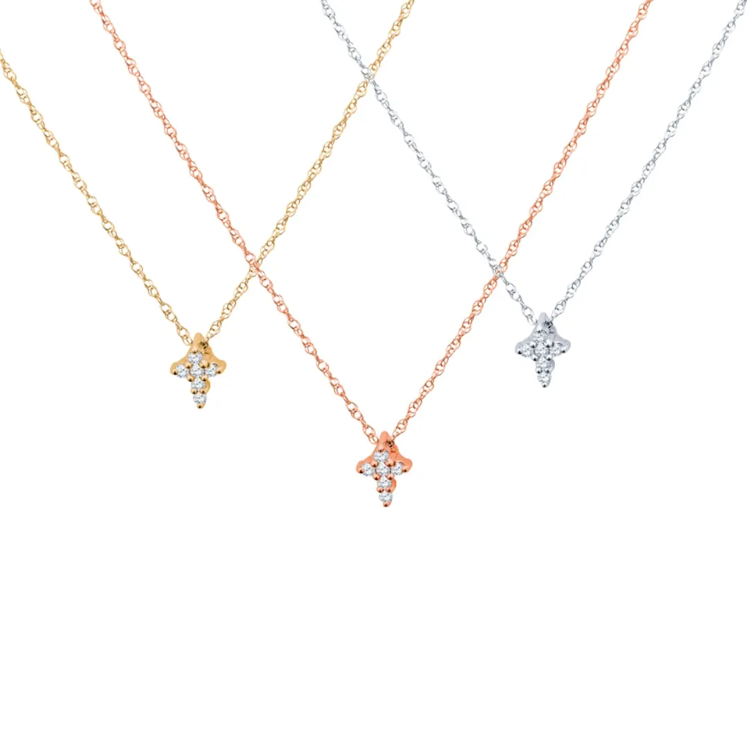Delicate Small Diamond Cross Pendant