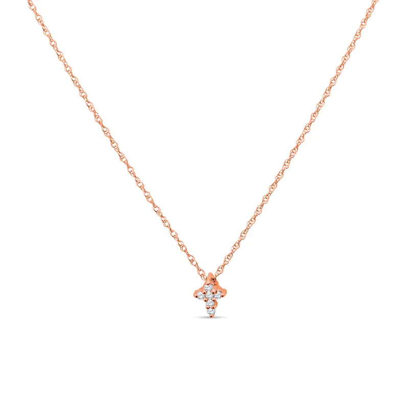Delicate Small Diamond Cross Pendant