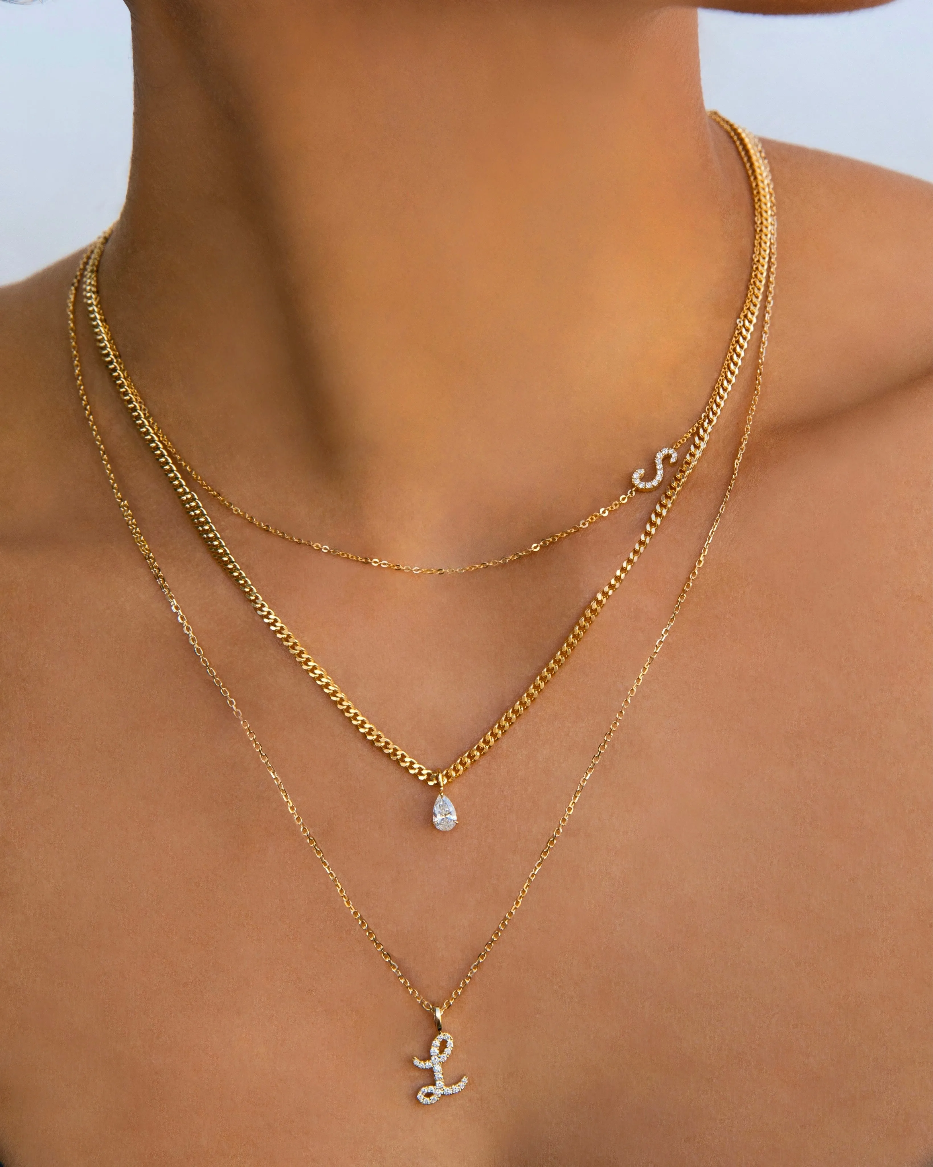 DIAMOND INITIAL DROP PENDANT