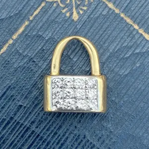 Diamond Padlock Pendant