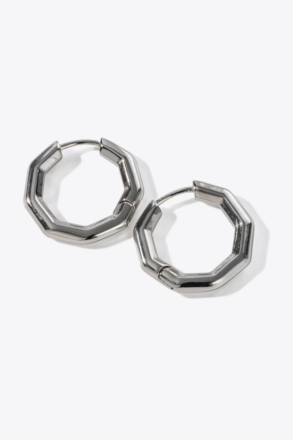 Elegant 18K Gold-Plated Geometric Stainless Steel Earrings for Timeless Style