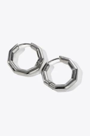 Elegant 18K Gold-Plated Geometric Stainless Steel Earrings for Timeless Style