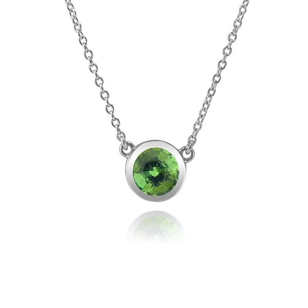 Essential Collection Sterling Silver Bezel Set Gemstone Pendants