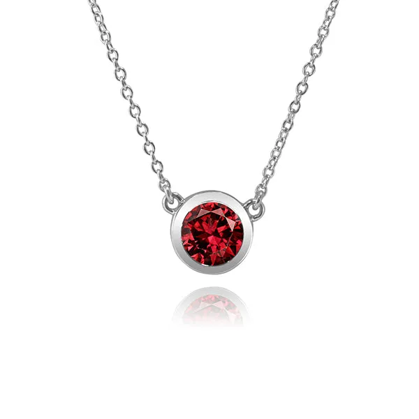 Essential Collection Sterling Silver Bezel Set Gemstone Pendants