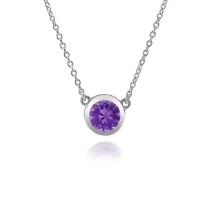 Essential Collection Sterling Silver Bezel Set Gemstone Pendants