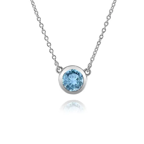 Essential Collection Sterling Silver Bezel Set Gemstone Pendants
