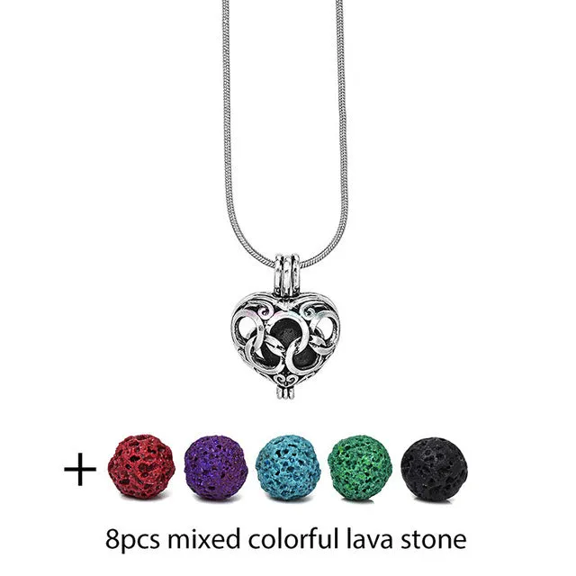 Essential Oil Diffuser Locket Necklace Simply Pretty Drop Styles, Cube and Heart