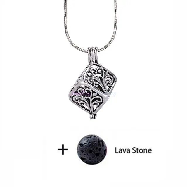 Essential Oil Diffuser Locket Necklace Simply Pretty Drop Styles, Cube and Heart