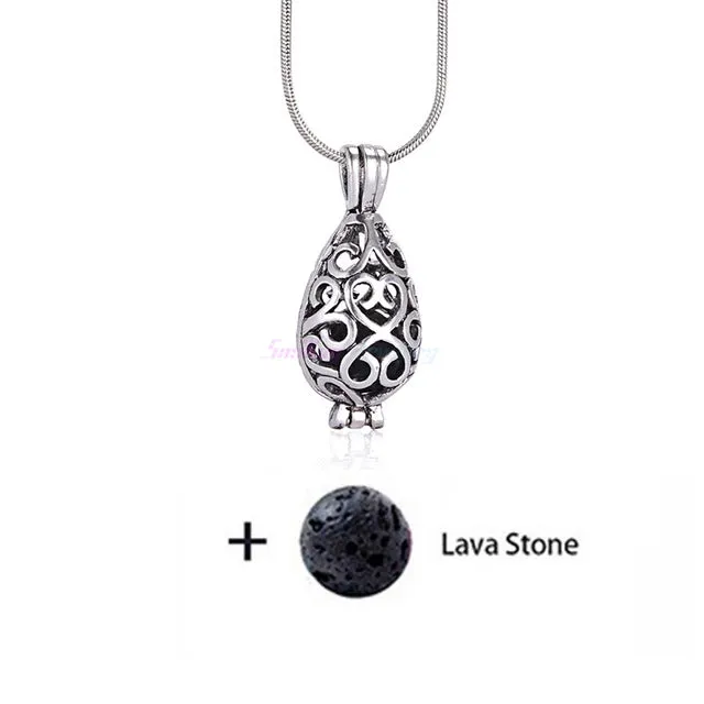 Essential Oil Diffuser Locket Necklace Simply Pretty Drop Styles, Cube and Heart