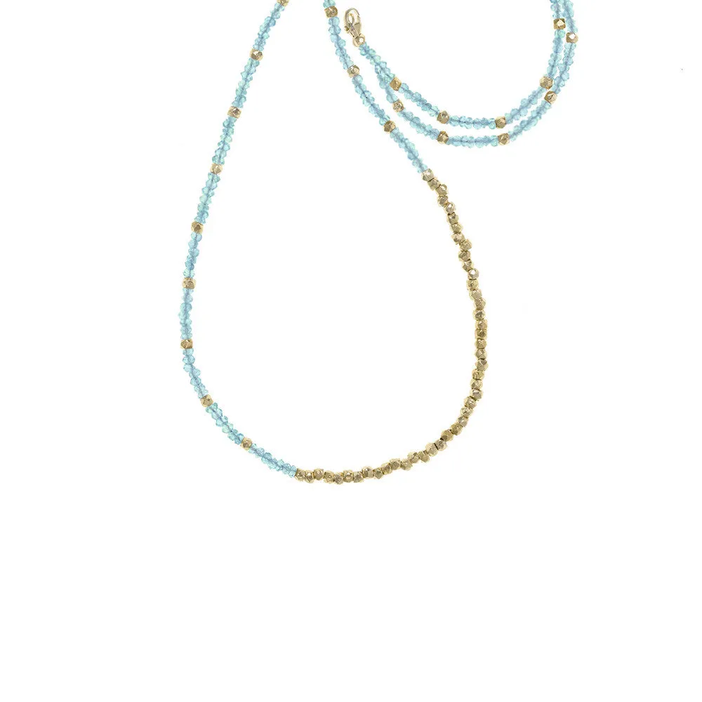 Extra Long Reverse Fade Gemstone Necklace