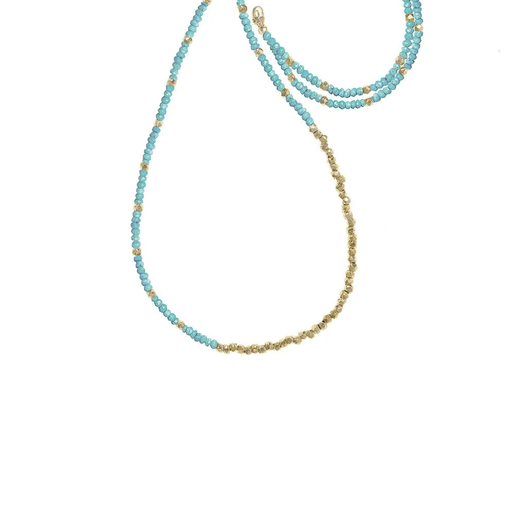 Extra Long Reverse Fade Gemstone Necklace