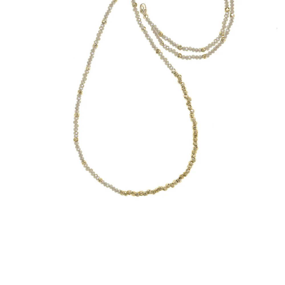 Extra Long Reverse Fade Gemstone Necklace
