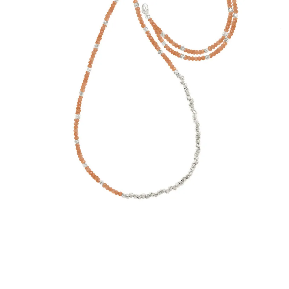 Extra Long Reverse Fade Gemstone Necklace