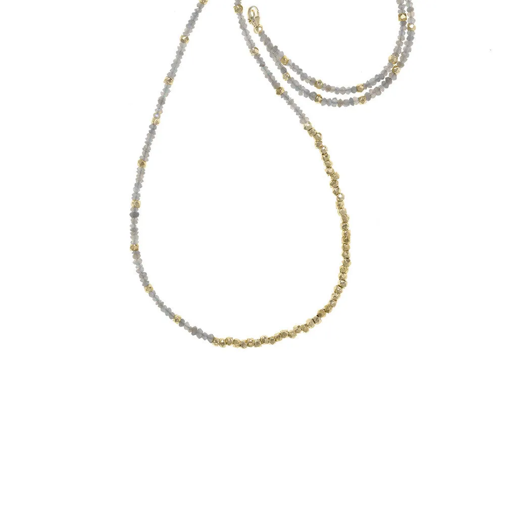 Extra Long Reverse Fade Gemstone Necklace