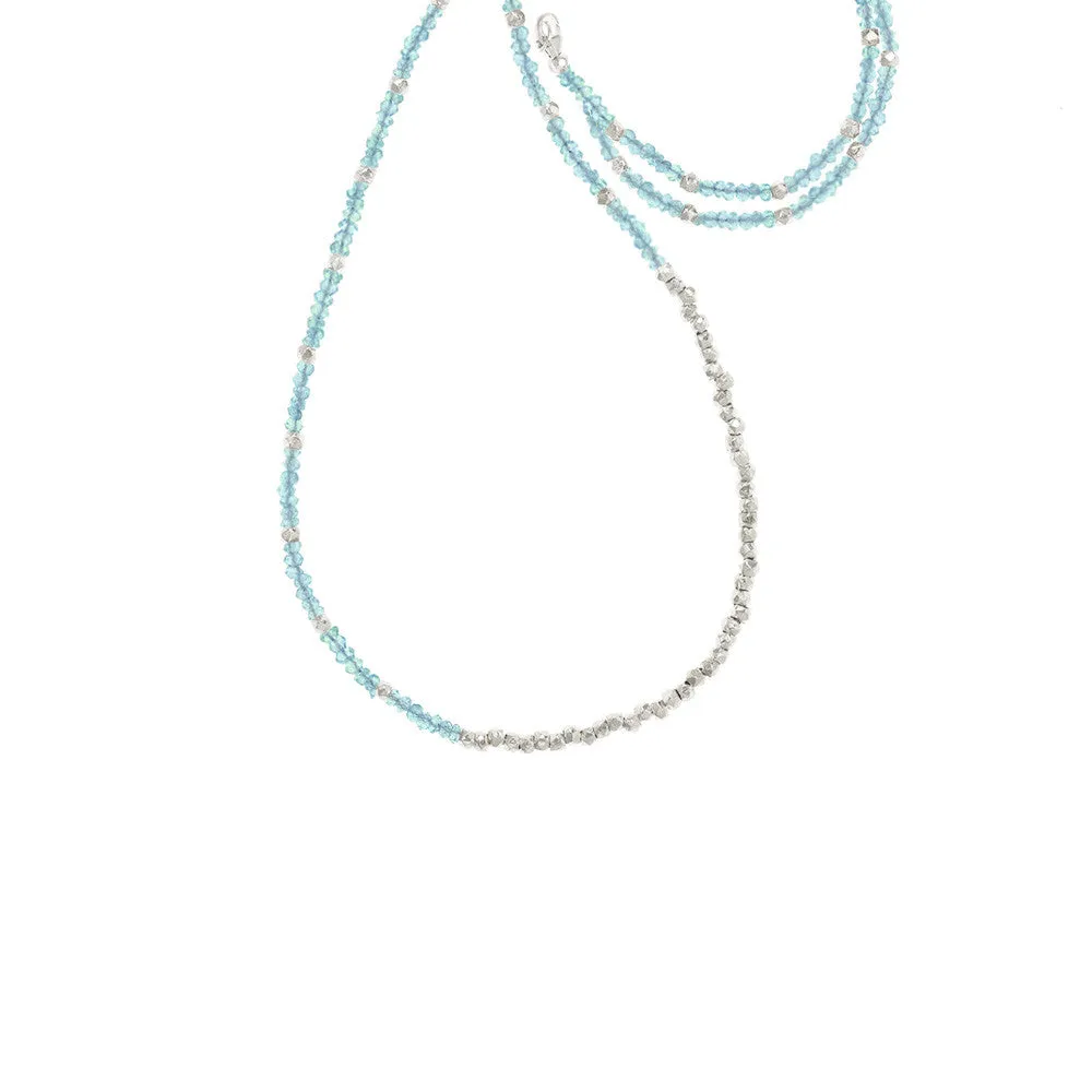 Extra Long Reverse Fade Gemstone Necklace
