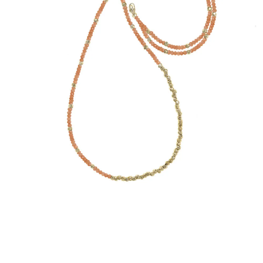 Extra Long Reverse Fade Gemstone Necklace
