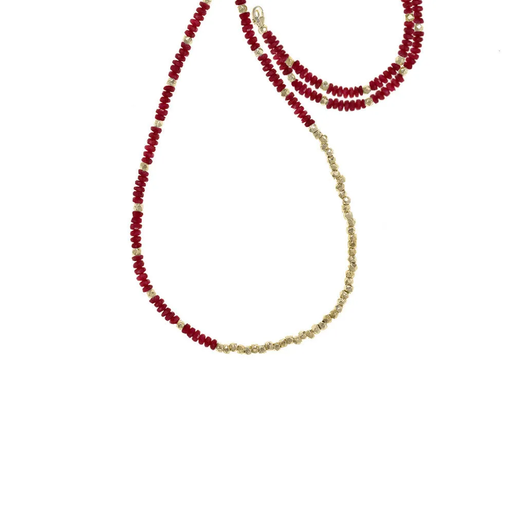 Extra Long Reverse Fade Gemstone Necklace