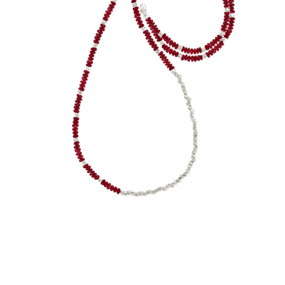 Extra Long Reverse Fade Gemstone Necklace