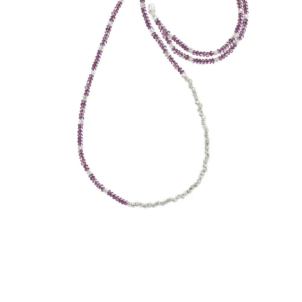 Extra Long Reverse Fade Gemstone Necklace