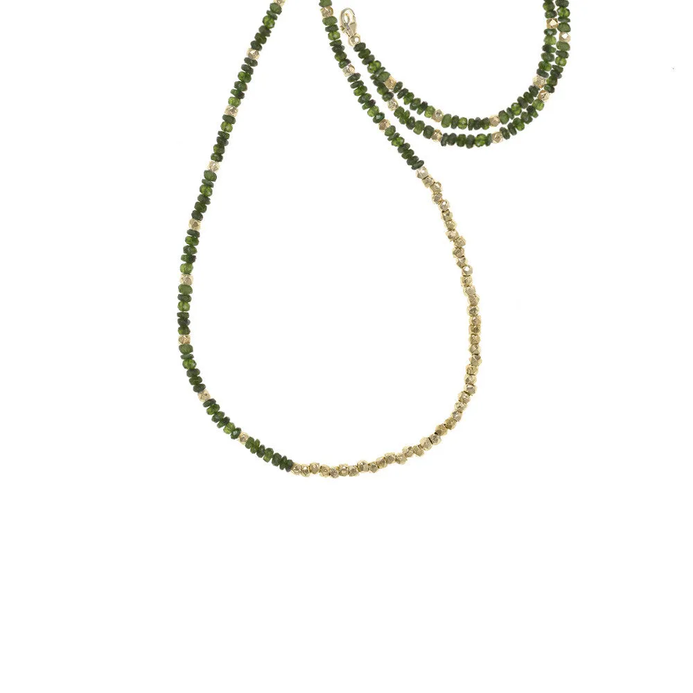 Extra Long Reverse Fade Gemstone Necklace