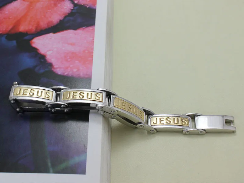 Fashion Jesus Bracelets Bangles Stainless Steel Men Jewelry Christmas Gifts High Quality Bijoux
