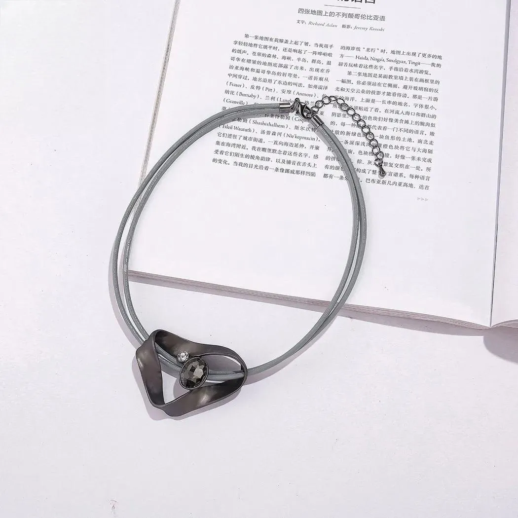 Fashion Neck Chains Necklace Leather Goth Suspension Pendants