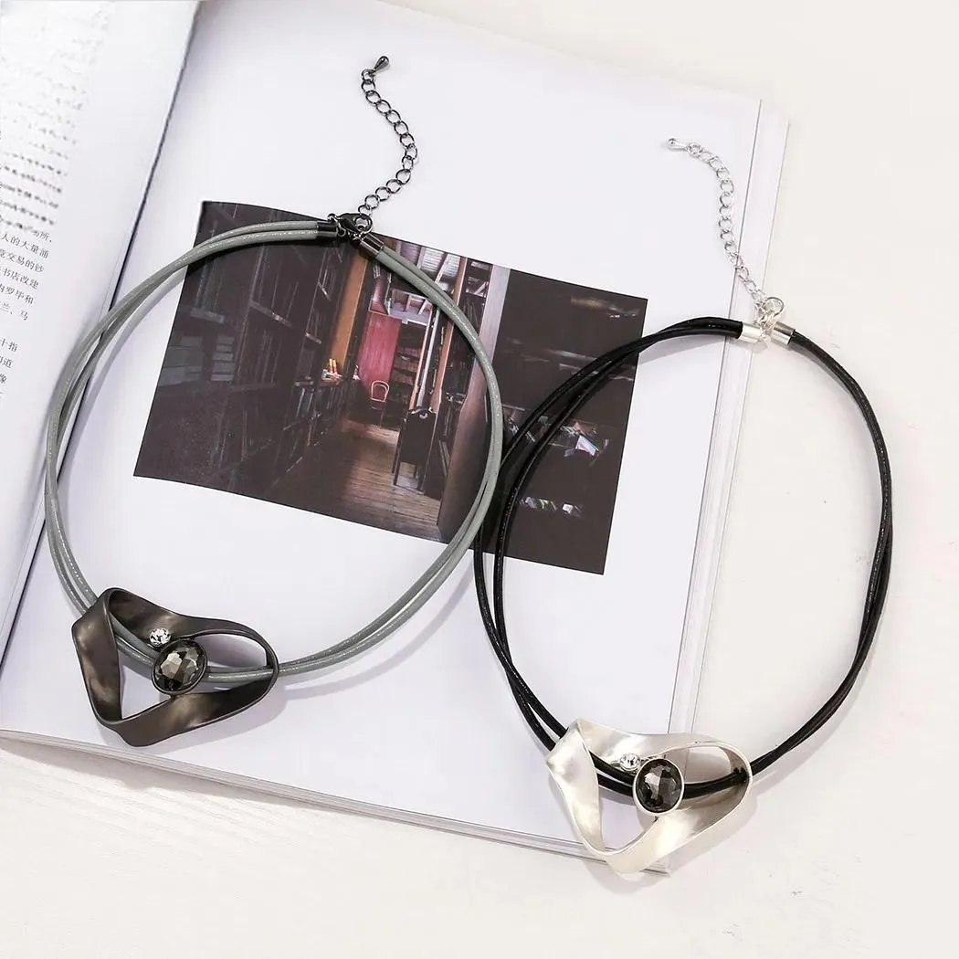 Fashion Neck Chains Necklace Leather Goth Suspension Pendants
