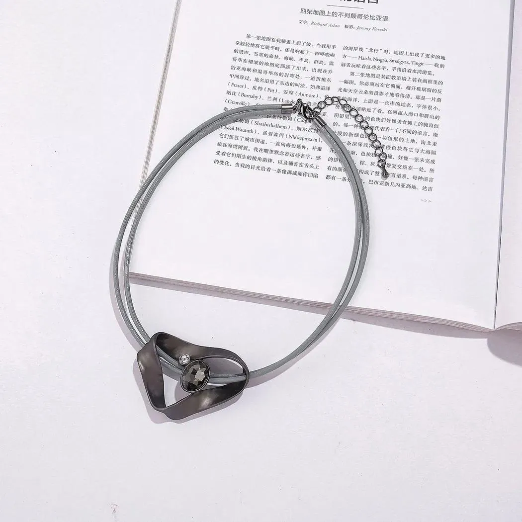 Fashion Neck Chains Necklace Leather Goth Suspension Pendants