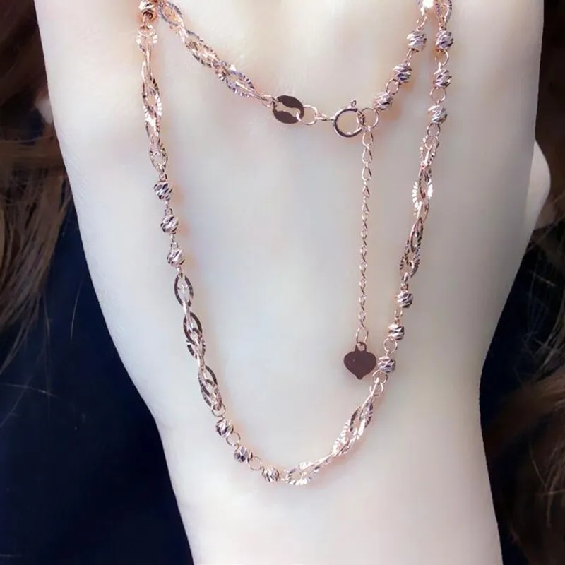 fashionable shiny new irregular stacking chains neckalce for woman