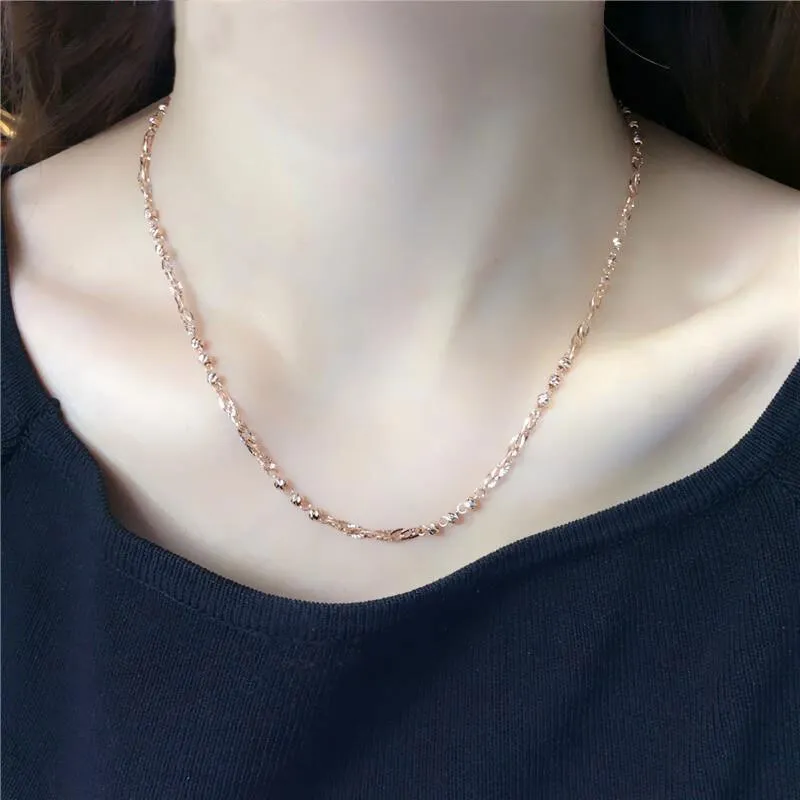 fashionable shiny new irregular stacking chains neckalce for woman