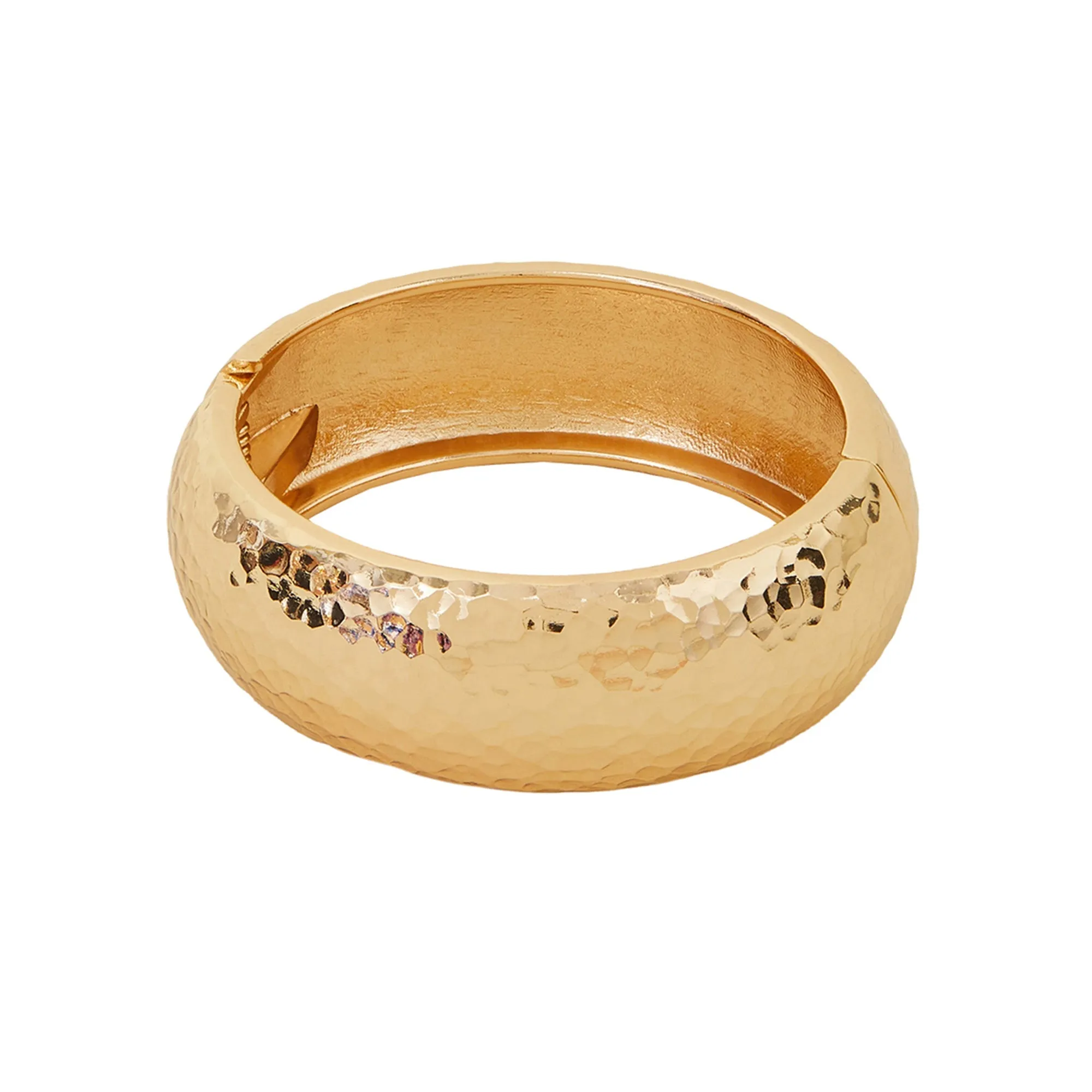 Gold Chunky Hammered Bangle Bracelet