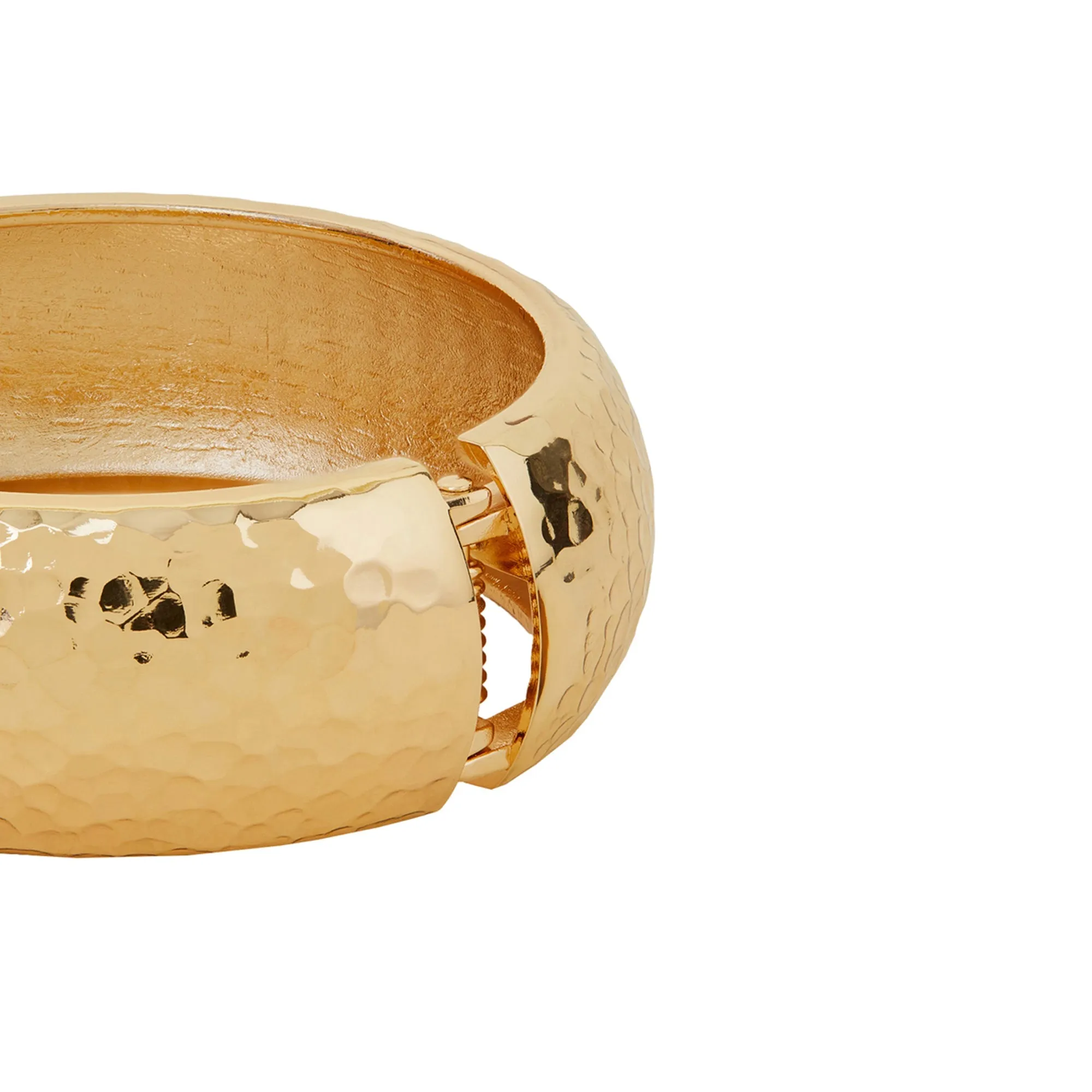 Gold Chunky Hammered Bangle Bracelet