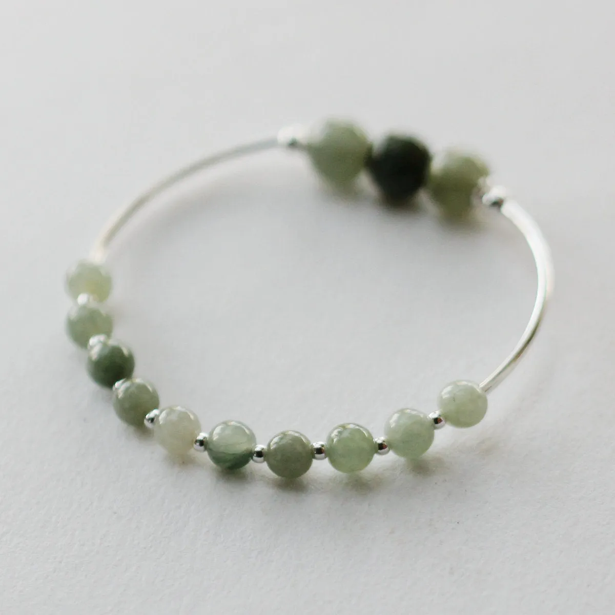 Green Jade Beaded Bracelet Handmade Gemstone Jewelry Accessories Gifts For Women