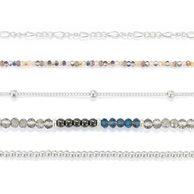 Gunmetal Silver Kindness Bracelet